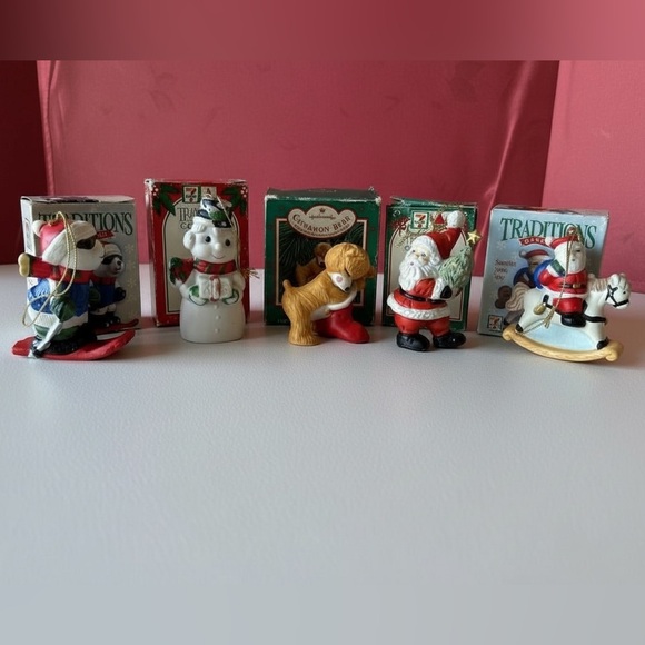 Other - 5 pcs Collector’s Christmas Figurine Ornament Set